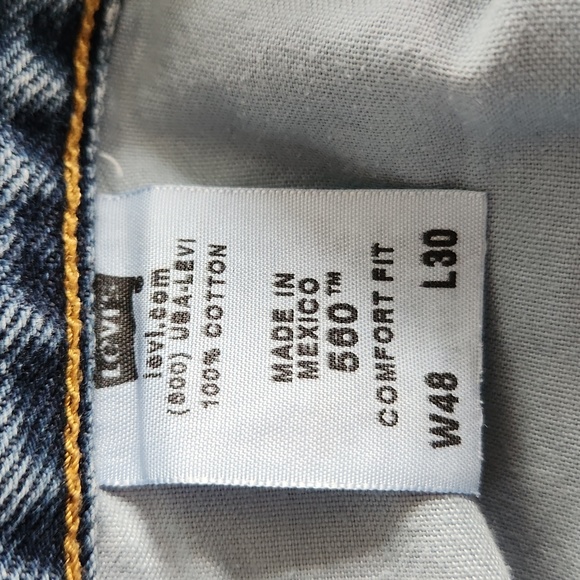 Levis 560 Comfort Fit Jeans sz 48x30 relaxed / loose 100% cotton denim - Picture 5 of 5